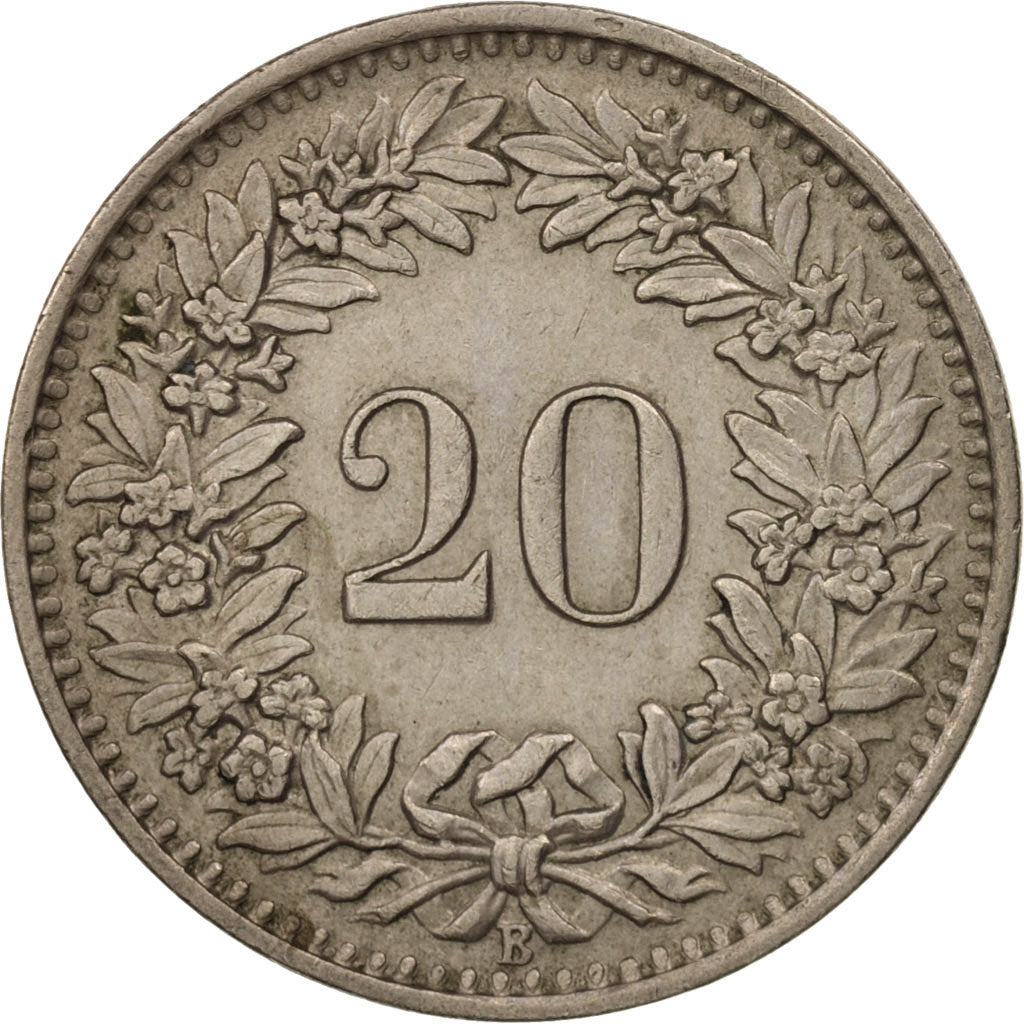 Moneta, Svizzera, 20 Rappen, 1953, Bern, SPL-, Rame-nichel, KM:29a