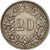 Moneta, Svizzera, 20 Rappen, 1939, Bern, BB+, Rame-nichel, KM:29a