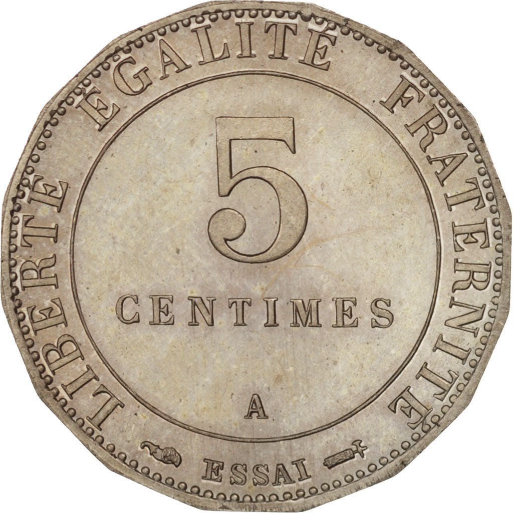 Coin, France, 5 Centimes, 1887, Paris, MS(63), Maillechort, Gadoury:162