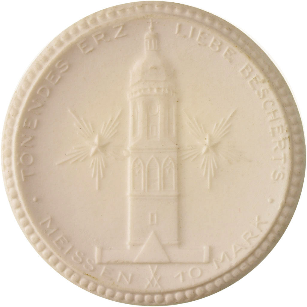 Coin, Germany, 10 Mark, 1921, Meissen, MS(64), Porcelain, 38.5