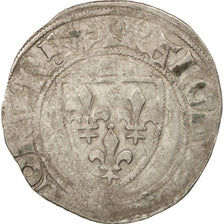 France, Charles VI, Blanc Guénar, Saint-Quentin, VF(20-25), Duplessy:377A