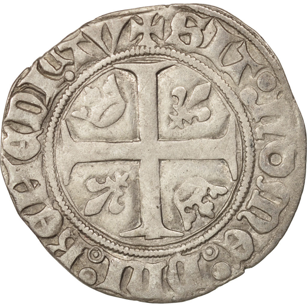 Francia, Charles VI, Blanc Guénar, Saint Quentin, MB+, Biglione, Duplessy:377A