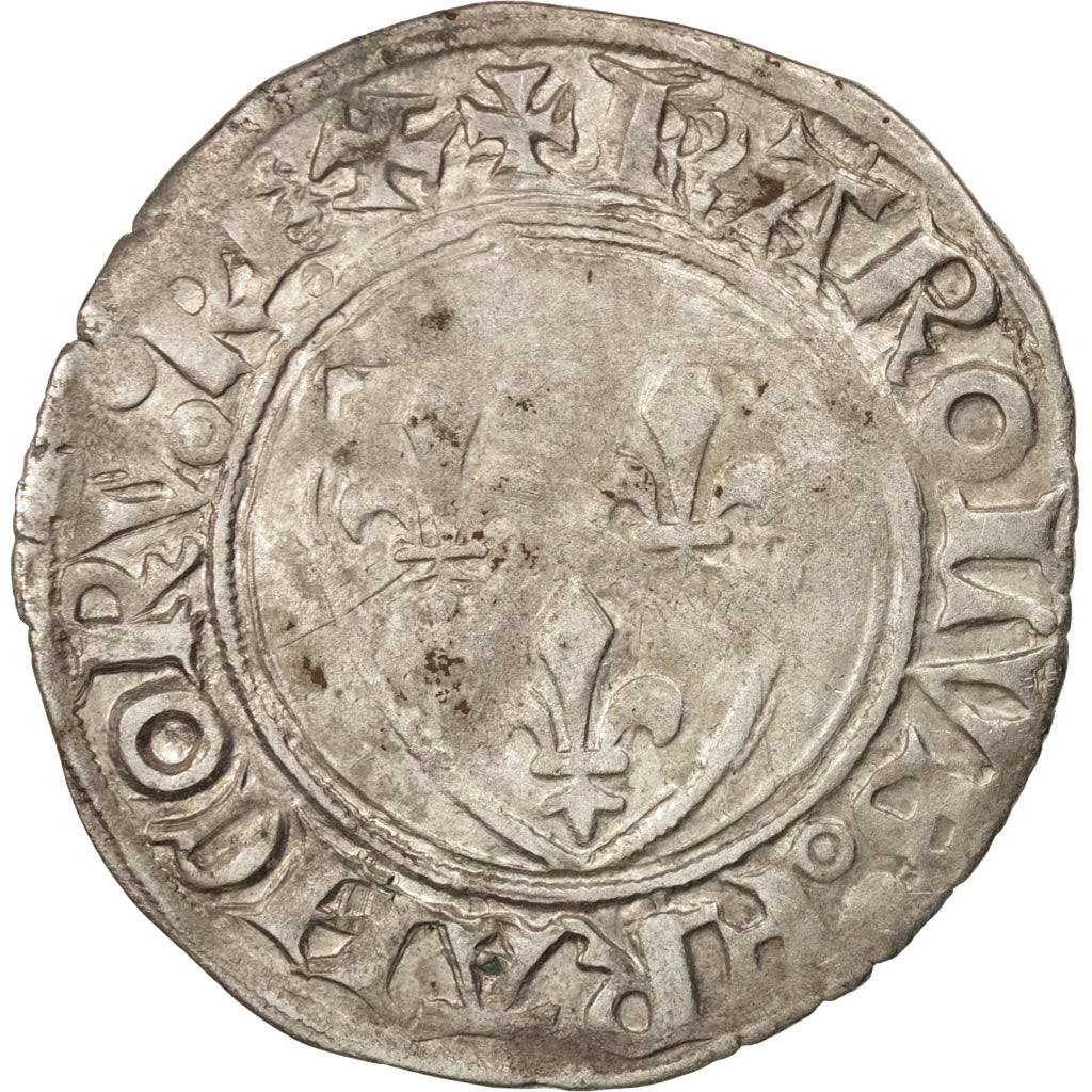 Francia, Charles VI, Blanc Guénar, Saint Quentin, MB+, Biglione, Duplessy:377A