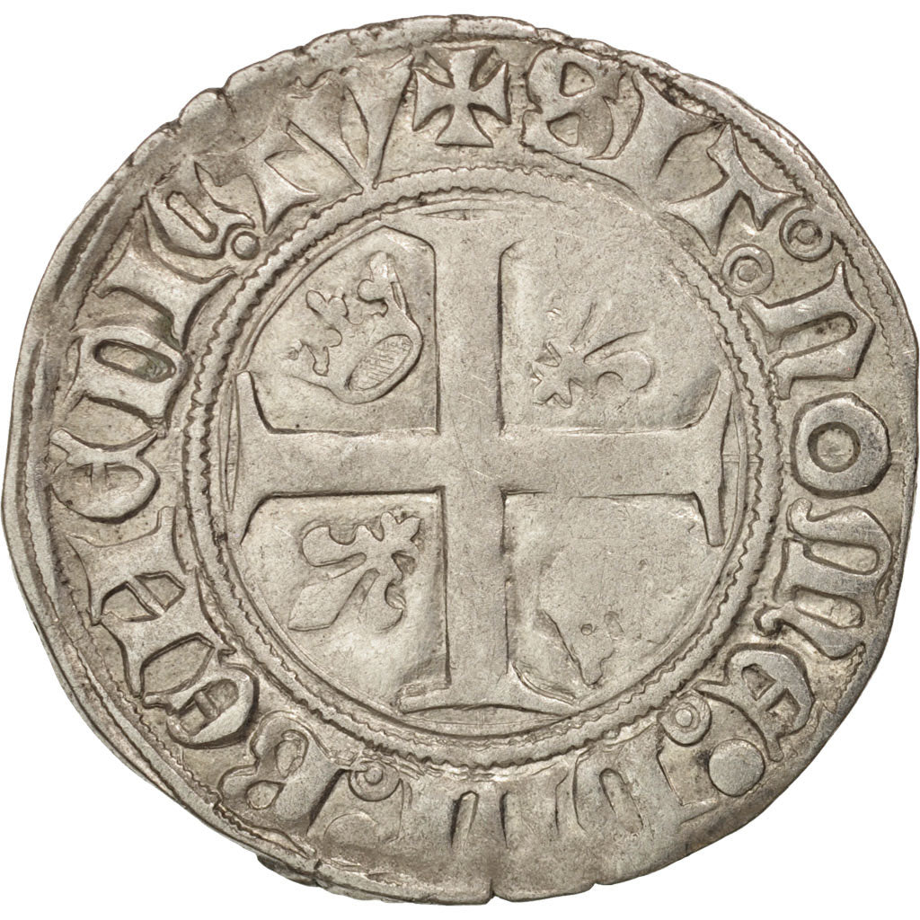 Francia, Charles VI, Blanc Guénar, Saint Quentin, MB+, Biglione, Duplessy:377A