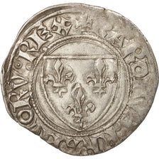 France, Charles VI, Blanc Guénar, Saint-Quentin, AU(50-53), Duplessy:377A