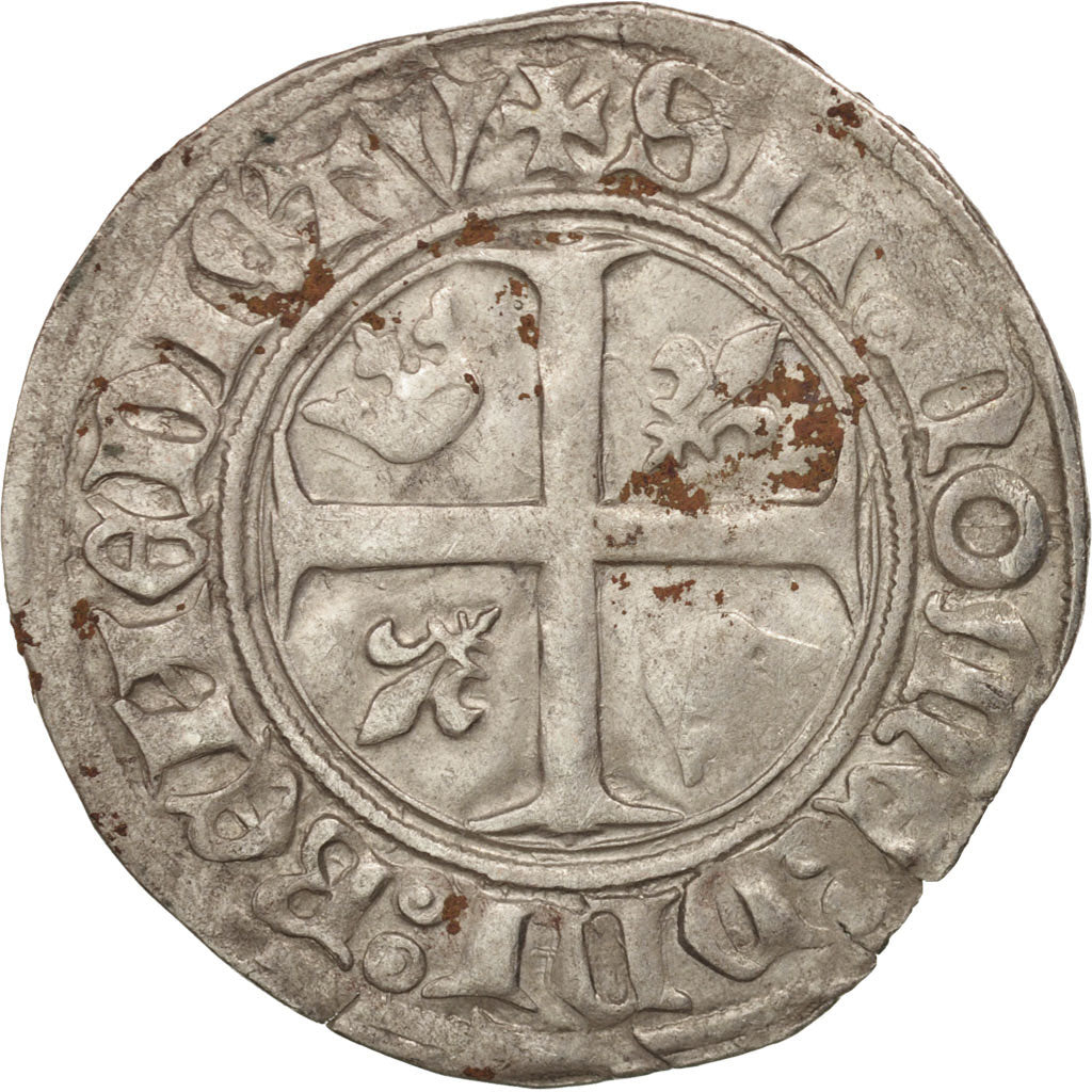 France, Charles VI, Blanc Guénar, Saint-Quentin, EF(40-45), Duplessy:377A