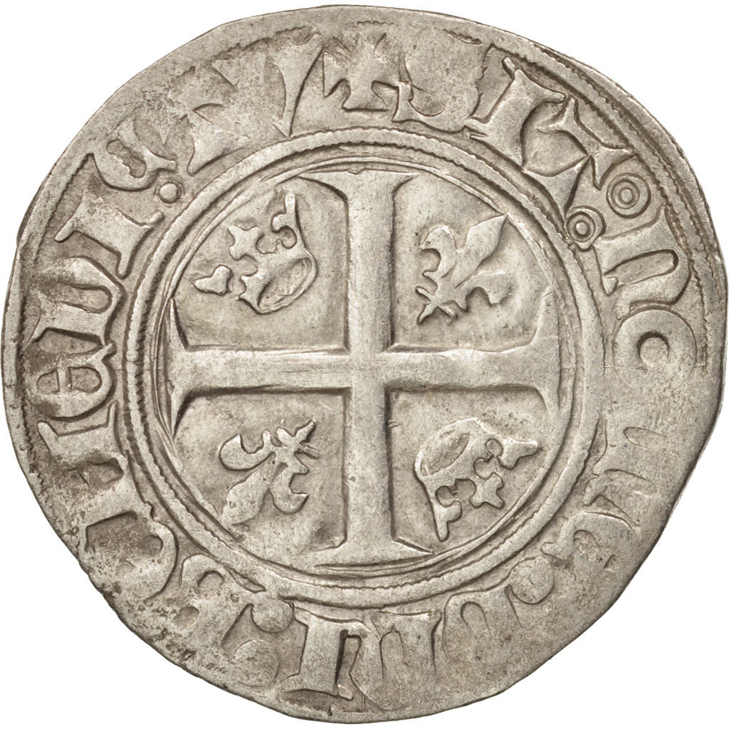 France, Charles VI, Blanc Guénar, Saint-Quentin, EF(40-45), Duplessy:377A
