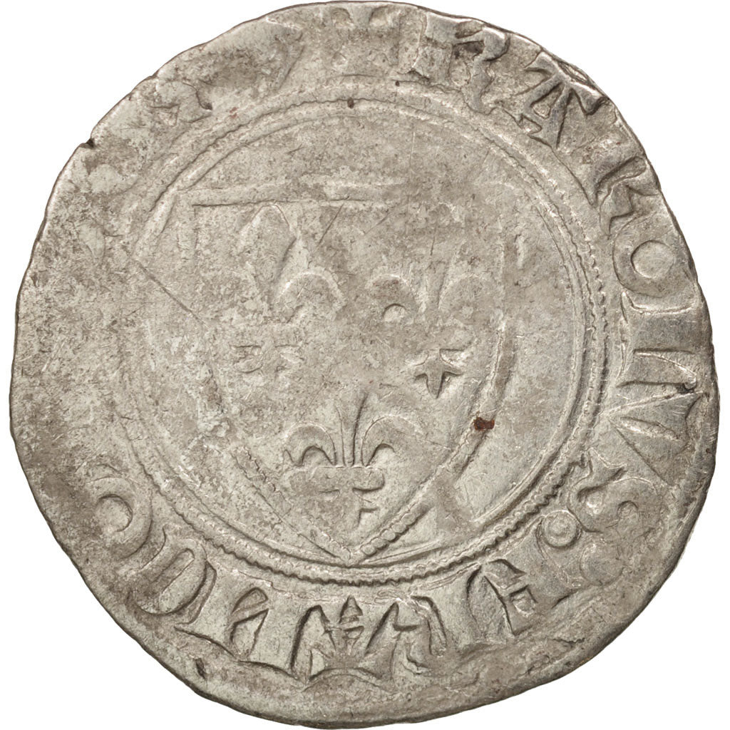 Francia, Charles VI, Blanc Guénar, Tournai, MB, Biglione, Duplessy:377A