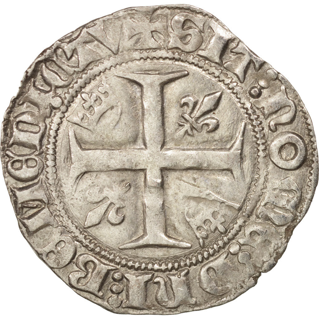 Frankreich, Charles VI, Blanc Guénar, Tournai, AU(50-53), Duplessy:377A