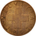Coin, Switzerland, 2 Rappen, 1957, Bern, AU(50-53), Bronze, KM:47