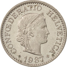 Switzerland, 10 Rappen, 1987, Bern, MS(63), Copper-nickel, KM:27