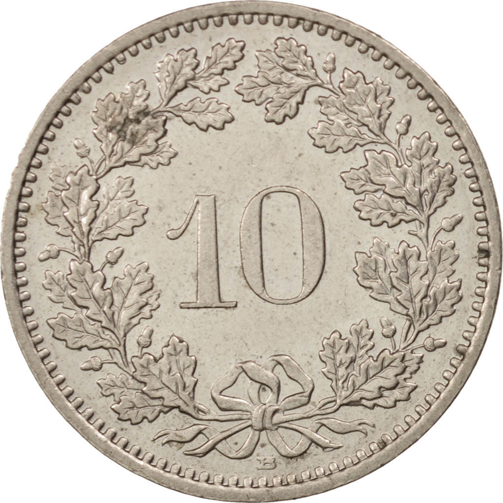 Switzerland, 10 Rappen, 1987, Bern, MS(63), Copper-nickel, KM:27