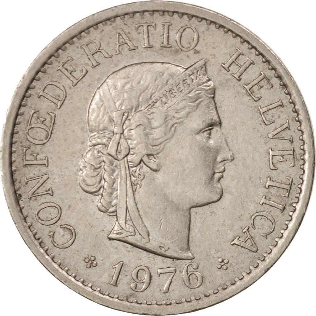 Munten, Zwitserland, 10 Rappen, 1976, Bern, PR, Copper-nickel, KM:27