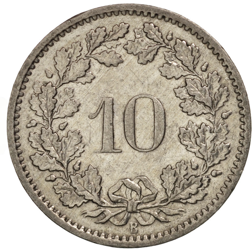 Coin, Switzerland, 10 Rappen, 1967, Bern, AU(55-58), Copper-nickel, KM:27