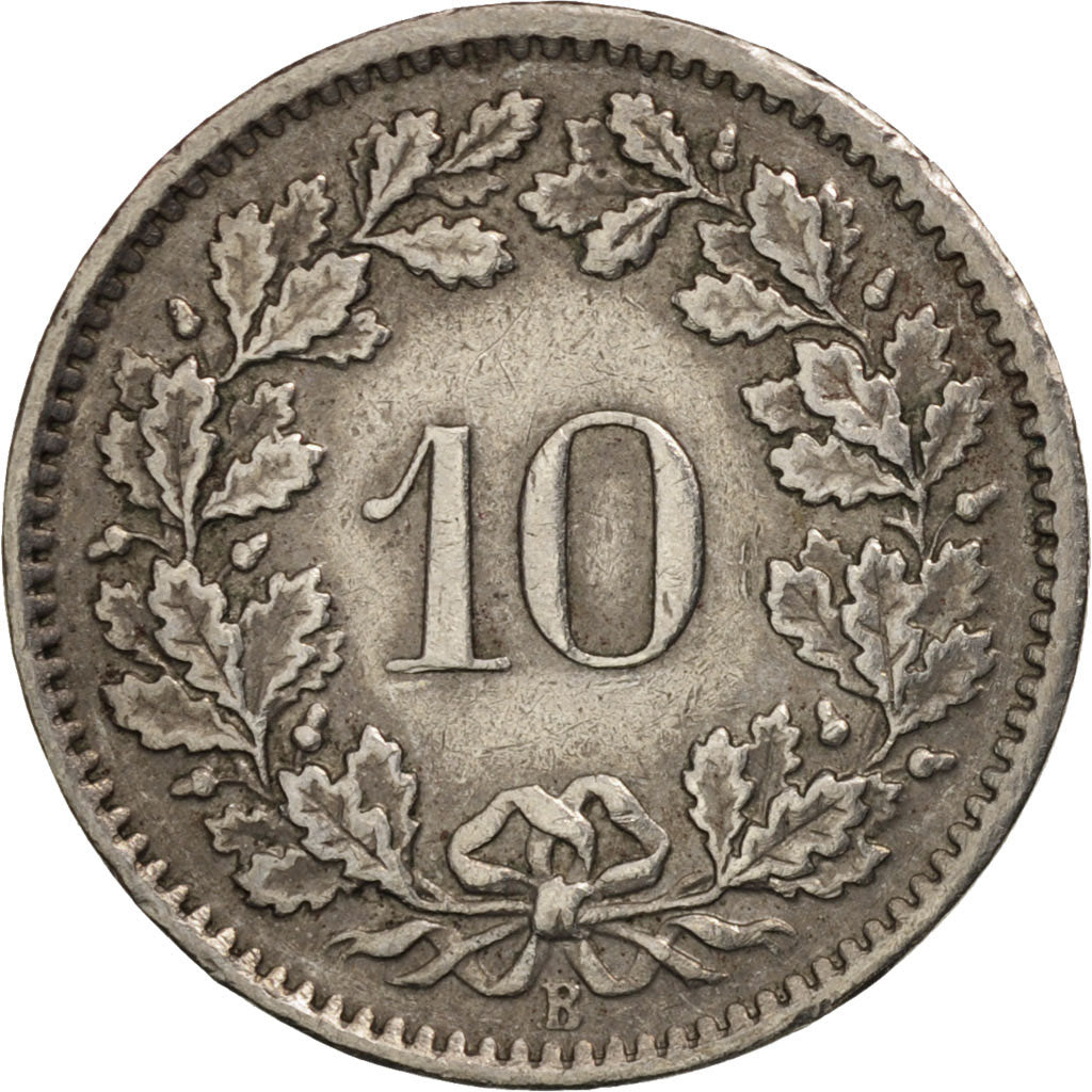 Münze, Schweiz, 10 Rappen, 1966, Bern, SS+, Copper-nickel, KM:27