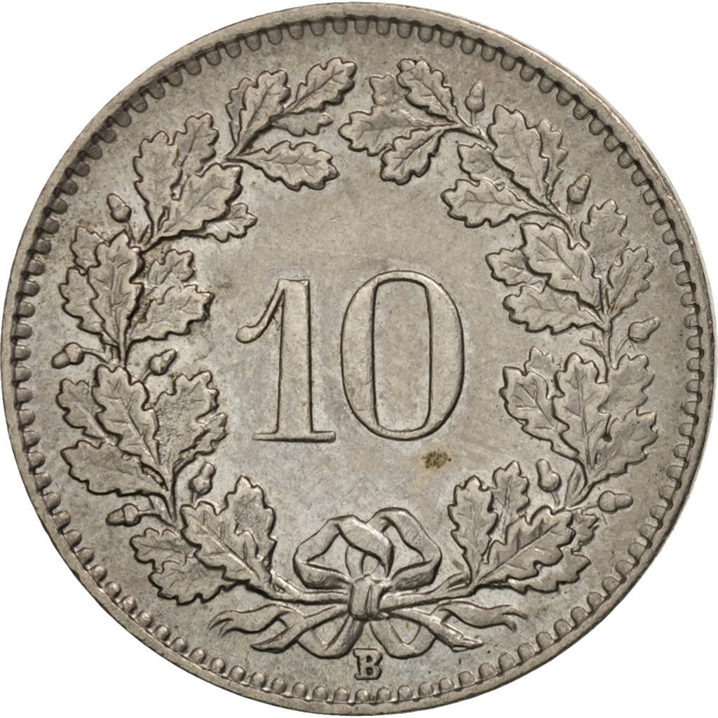 Münze, Schweiz, 10 Rappen, 1964, Bern, VZ+, Copper-nickel, KM:27