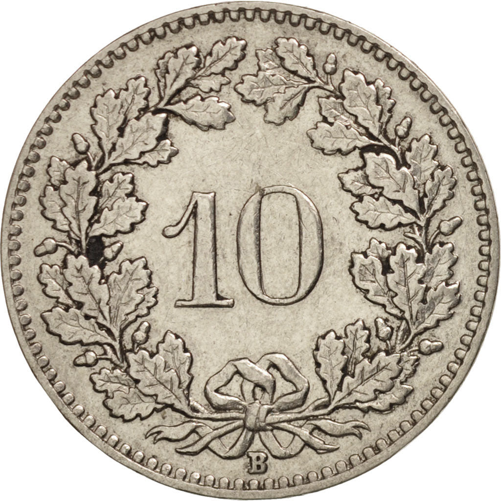 Moneta, Szwajcaria, 10 Rappen, 1933, Bern, EF(40-45), Nikiel, KM:27b