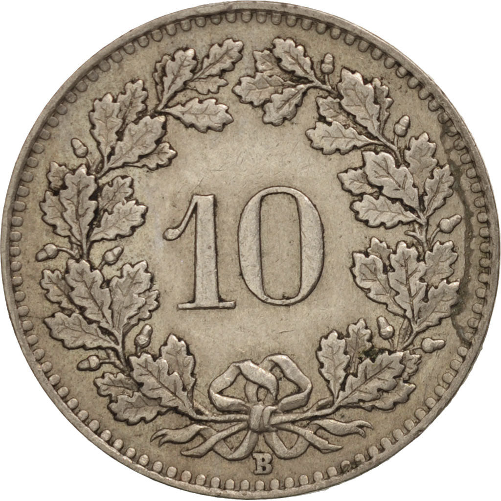 Coin, Switzerland, 10 Rappen, 1929, Bern, EF(40-45), Nickel, KM:27b