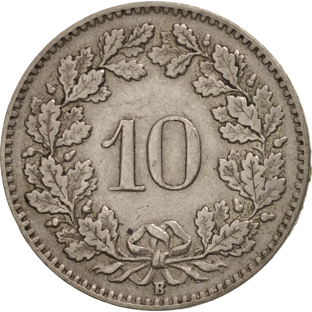 Moneta, Szwajcaria, 10 Rappen, 1926, Bern, VF(30-35), Miedź-Nikiel, KM:27