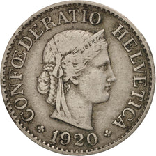 Switzerland, 10 Rappen, 1920, Bern, VF(20-25), Copper-nickel, KM:27