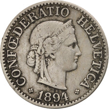 Switzerland, 10 Rappen, 1894, Bern, VF(30-35), Copper-nickel, KM:27