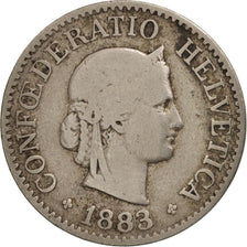 Switzerland, 10 Rappen, 1883, Bern, F(12-15), Copper-nickel, KM:27