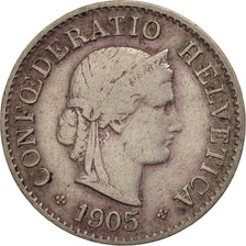 Switzerland, 5 Rappen, 1905, Bern, VF(20-25), Copper-nickel, KM:26
