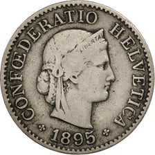 Switzerland, 5 Rappen, 1895, Bern, VF(20-25), Copper-nickel, KM:26