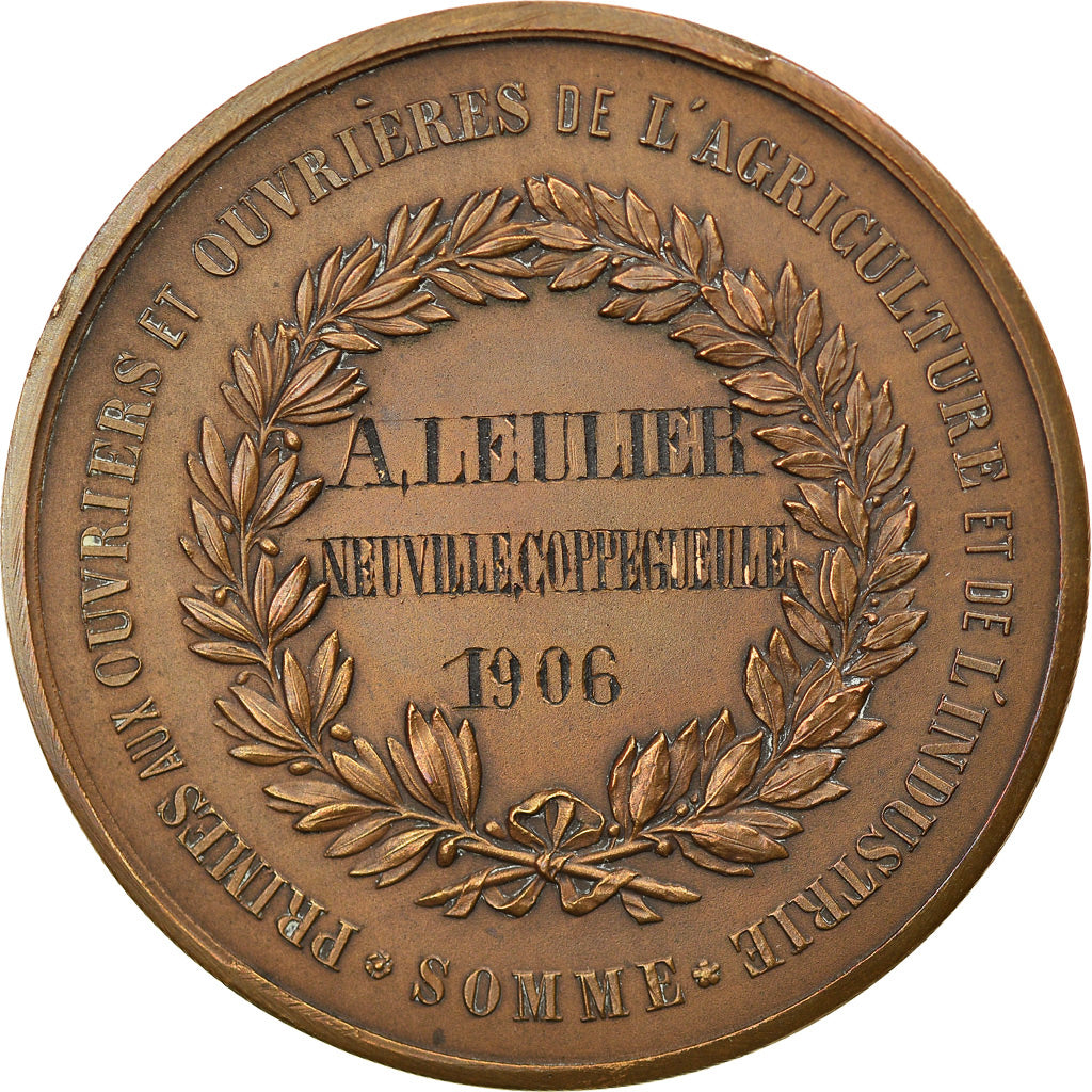 Francja, Medal, Primes aux Ouvriers de l'Agriculture et de l'Industrie, Somme