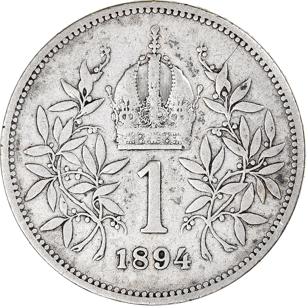 Coin, Austria, Franz Joseph I, Corona, 1894, VF(30-35), Silver, KM:2804