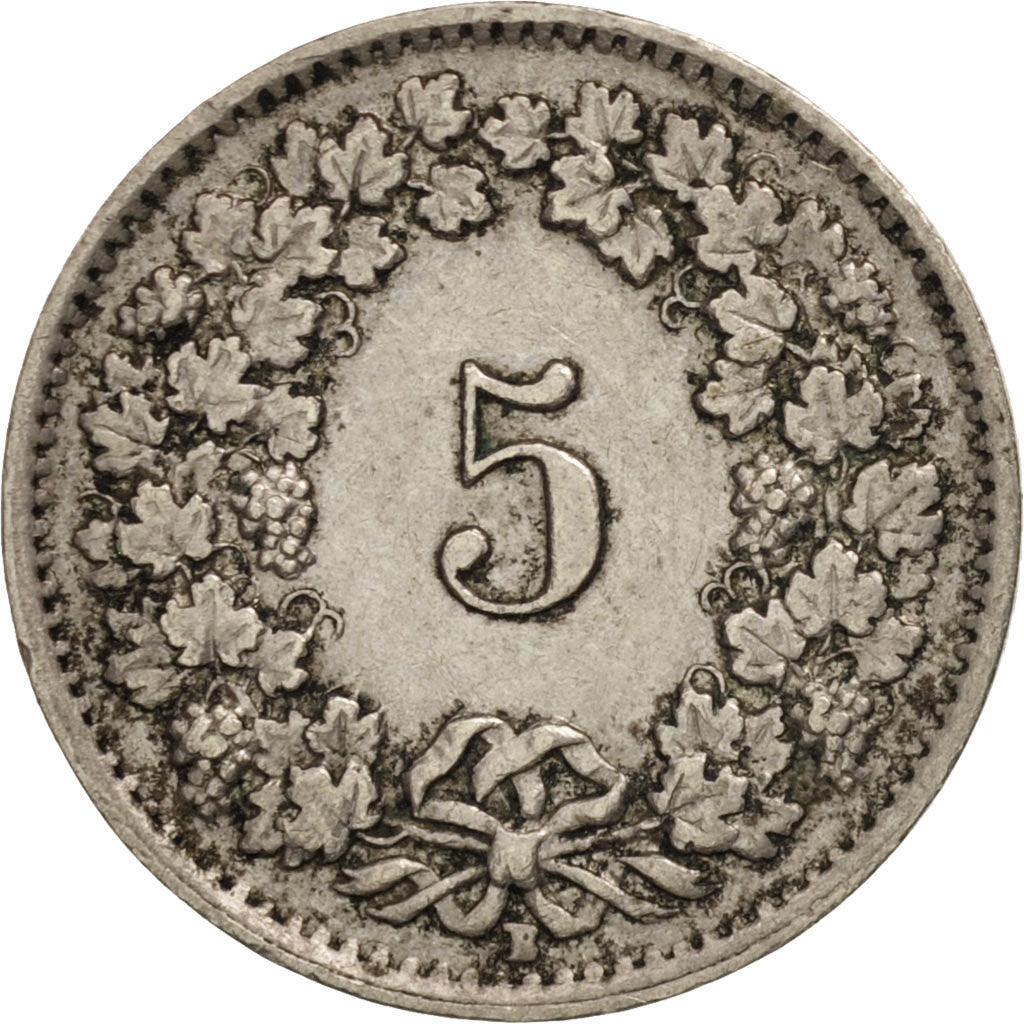 Münze, Schweiz, 5 Rappen, 1954, Bern, SS, Copper-nickel, KM:26