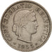 Coin, Switzerland, 5 Rappen, 1955, Bern, EF(40-45), Copper-nickel, KM:26