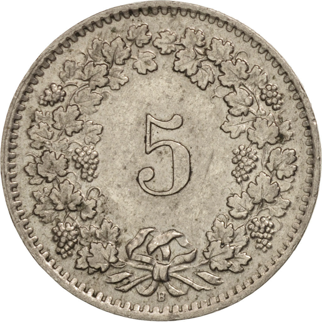 Coin, Switzerland, 5 Rappen, 1958, Bern, AU(50-53), Copper-nickel, KM:26