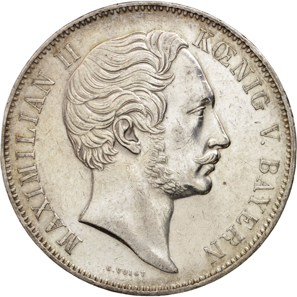Etats allemands, BAVARIA, Maximilian II, 2 Thaler, 1855, TTB+, KM:837
