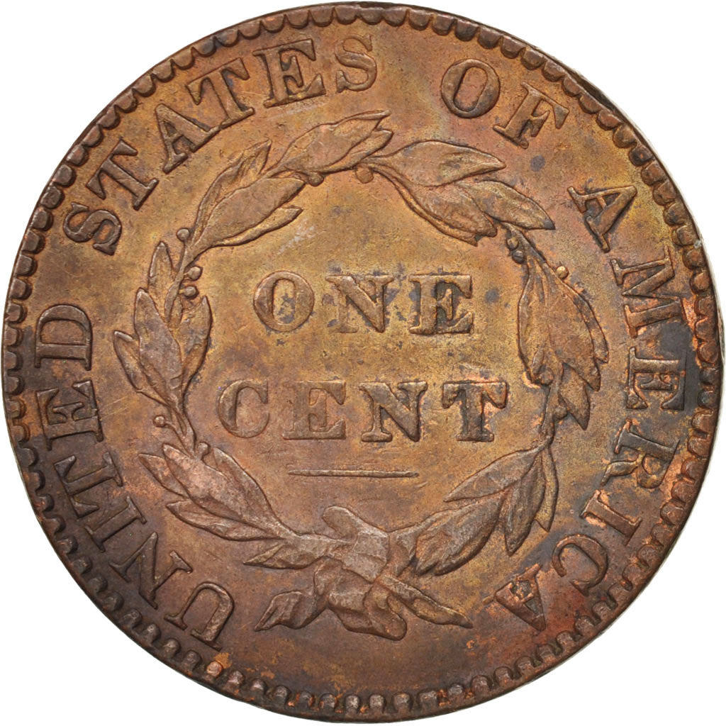 United States, Coronet Cent, 1827, Philadelphia, EF(40-45), Copper, KM:45