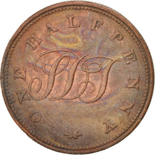 Coin, SAINT HELENA & ASCENSION, Halfpenny, 1821, EF(40-45), Copper, KM:Tn1