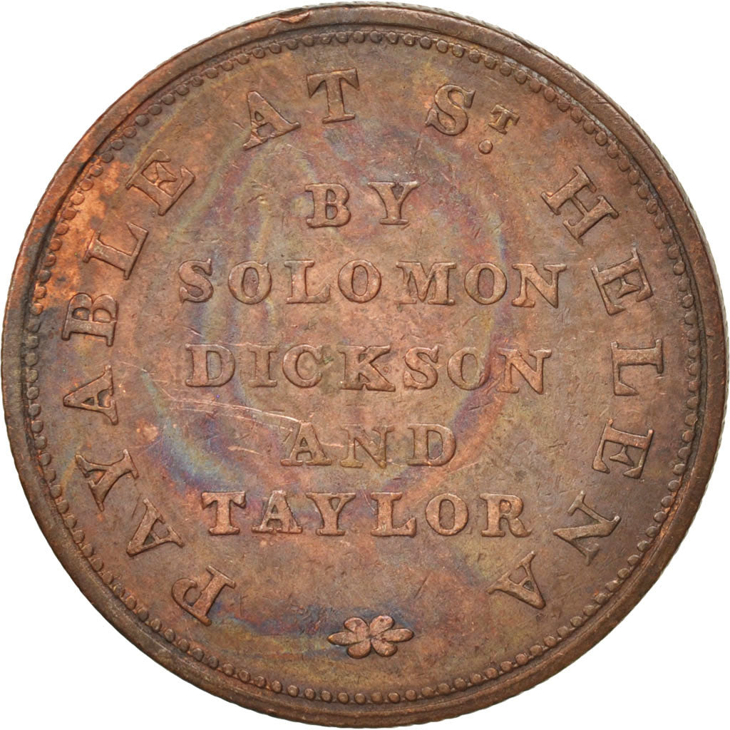 Coin, SAINT HELENA & ASCENSION, Halfpenny, 1821, EF(40-45), Copper, KM:Tn1
