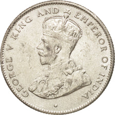 Ceylon, George V, 50 Cents, 1926, AU(55-58), Silver, KM:109a