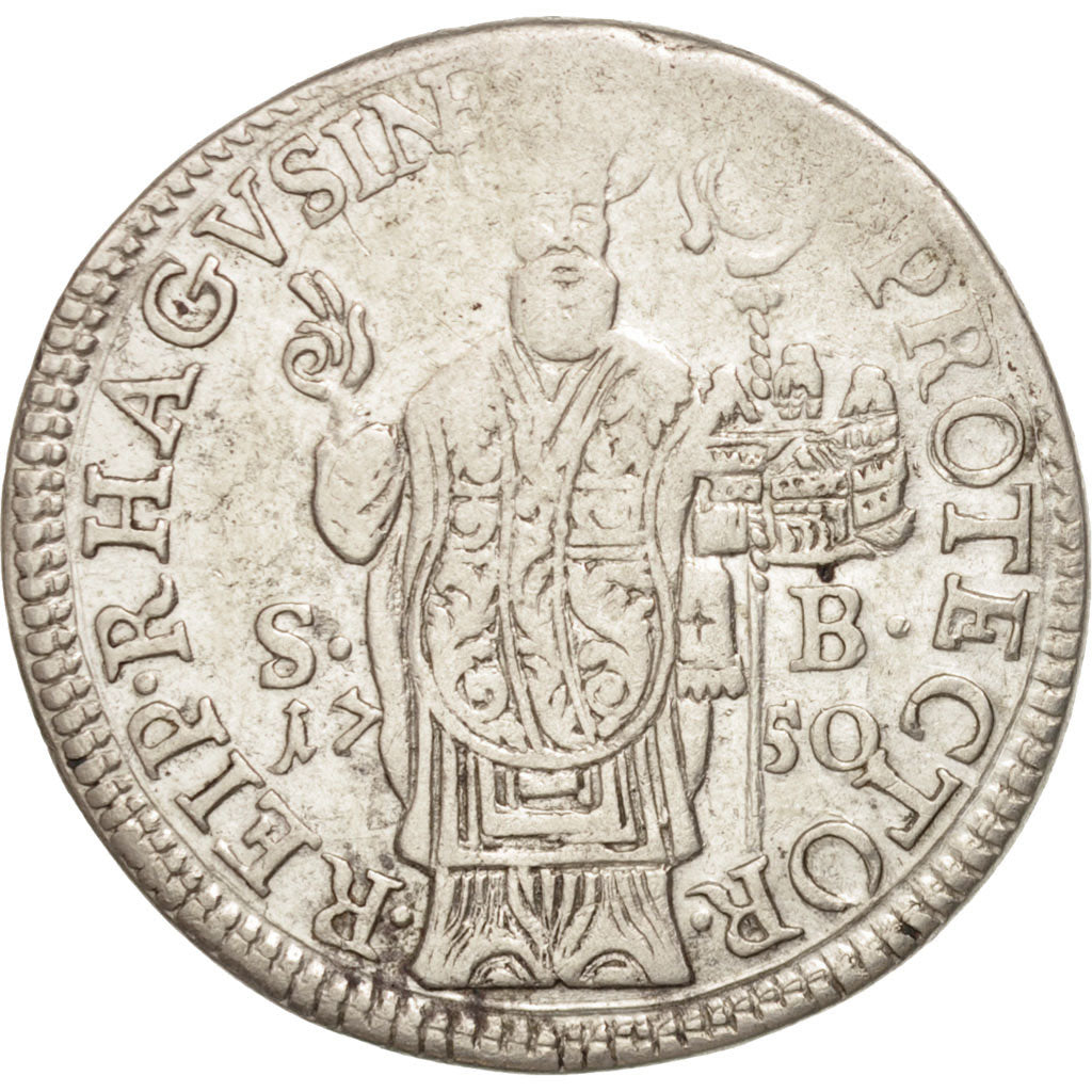 RAGUSA, Perpero, 1750, EF(40-45), Billon, KM:7