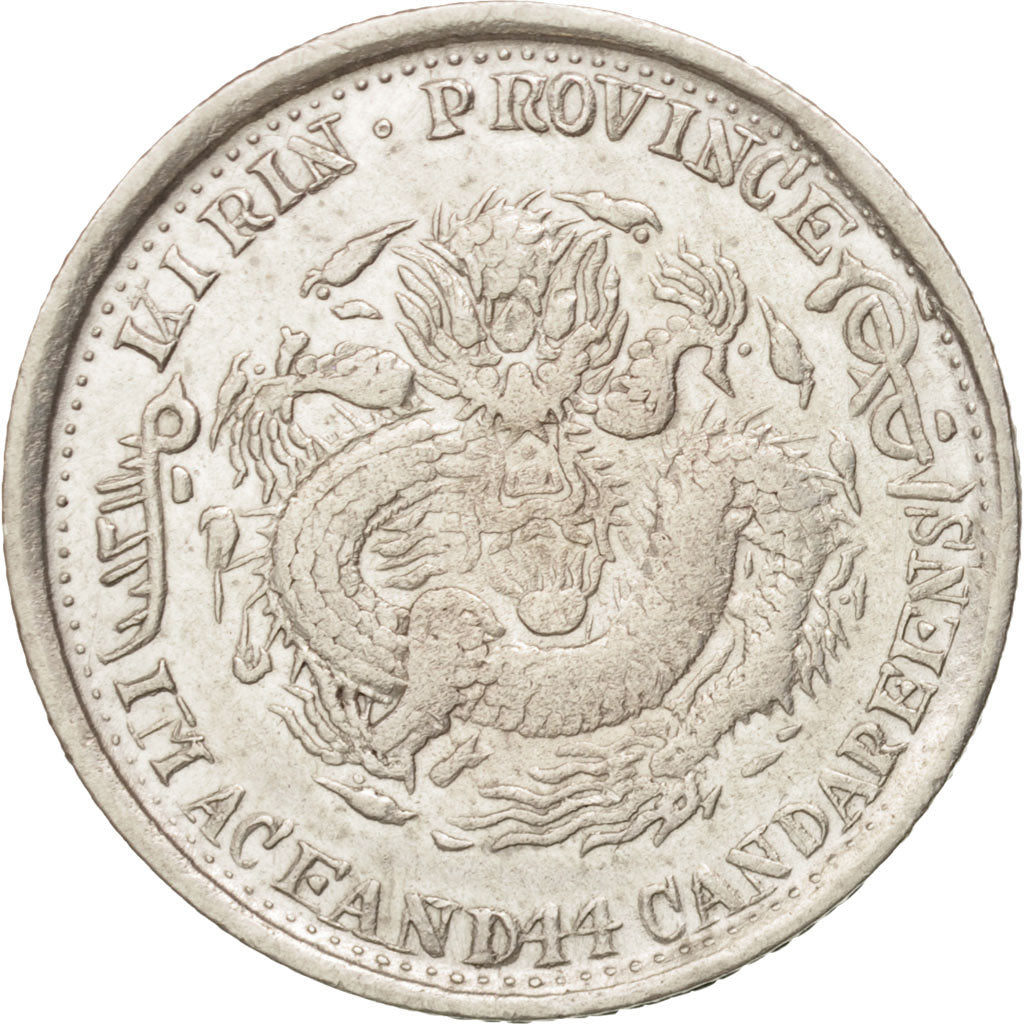 Chine, KIRIN PROVINCE, Kuang-hs, 20 Cents, 1904, TTB+, Argent, KM:181a