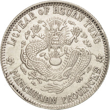 Cina, MANCHURIAN PROVINCES, Hs, 20 Cents, 1909, SPL-, Argento, KM:213.2