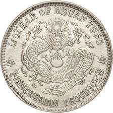 Chine, MANCHURIAN PROVINCES, Hs, 20 Cents, 1909, SUP, Argent, KM:213.2