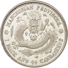 China, MANCHURIAN PROVINCES, Hs, 20 Cents, 1914, MS(60-62), Silver, KM:213a.3