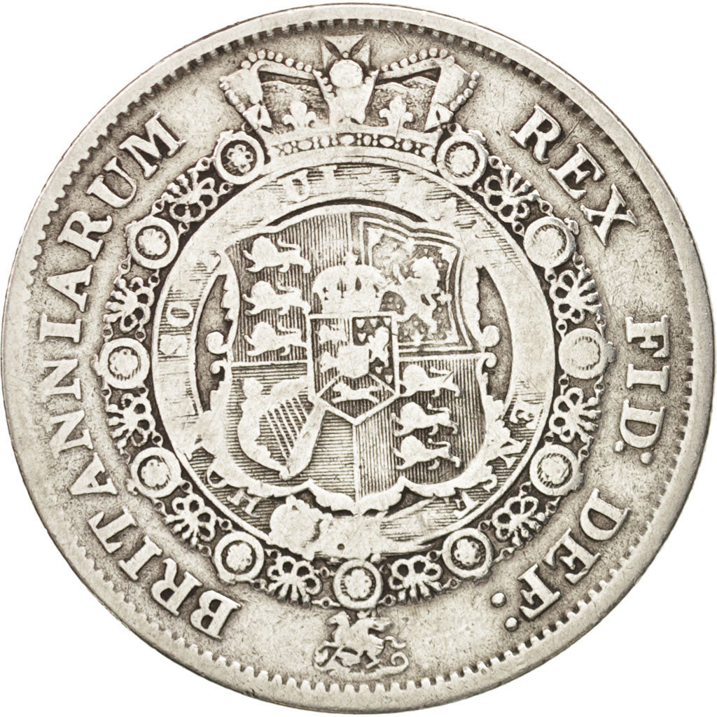 Coin, Great Britain, George III, 1/2 Crown, 1816, F(12-15), Silver, KM:667