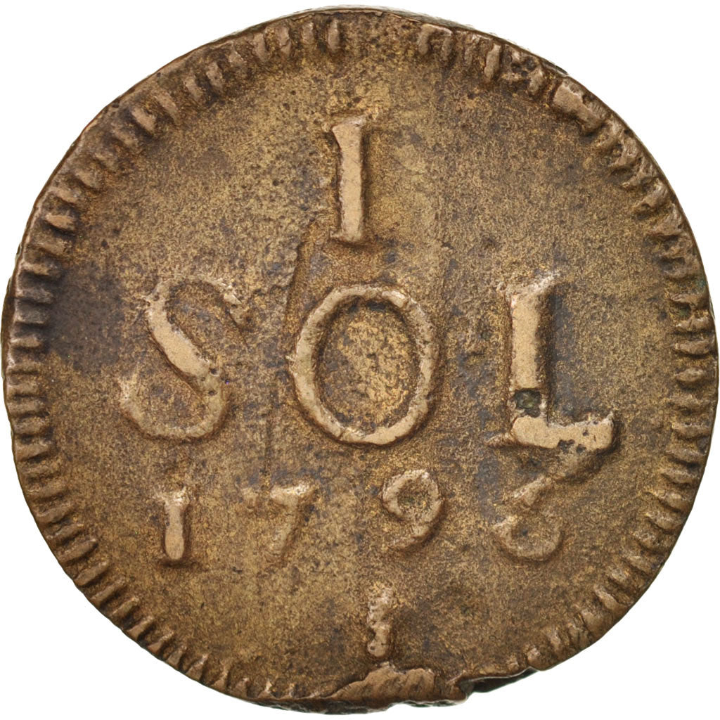 Coin, Luxembourg, Frans II, Sol, 1795, EF(40-45), Copper, KM:19