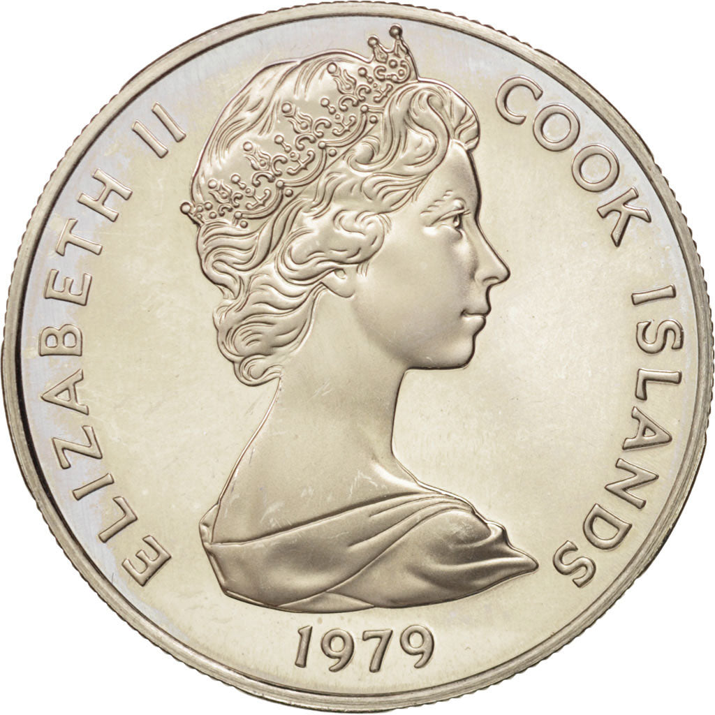 Cook Islands, Elizabeth II, 50 Cents, 1979, MS(65-70), Copper-nickel, KM:6.3
