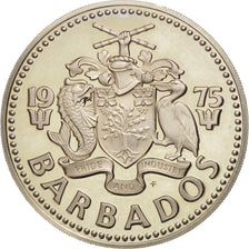 Coin, Barbados, 2 Dollars, 1975, Franklin Mint, MS(65-70), Copper-nickel, KM:15