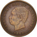 Cambodge, 10 Centimes, 1860, TTB, Bronze, KM:M3, Lecompte:22