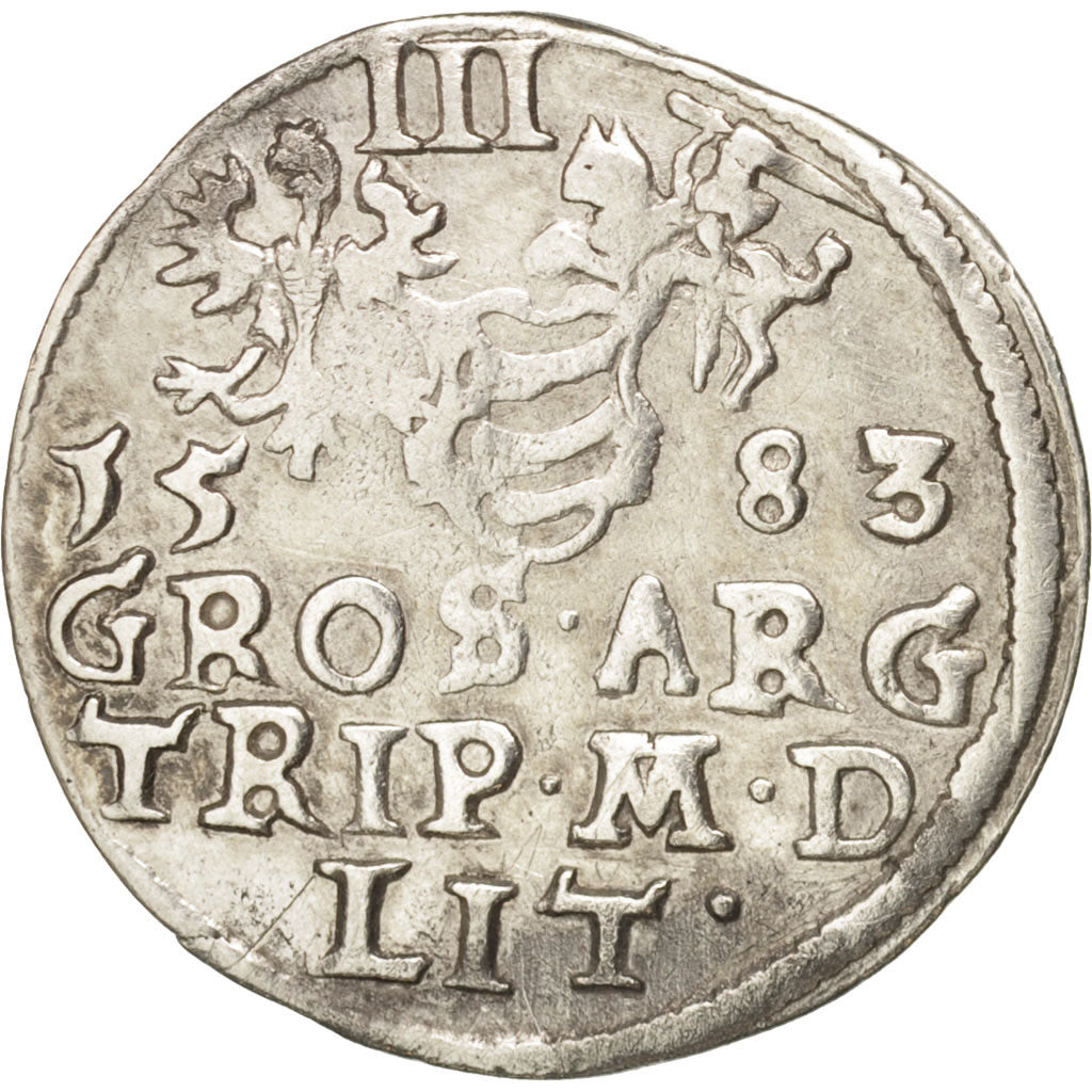 Poland, Stephan Batory, 3 Groschen, 1583, EF(40-45), Silver
