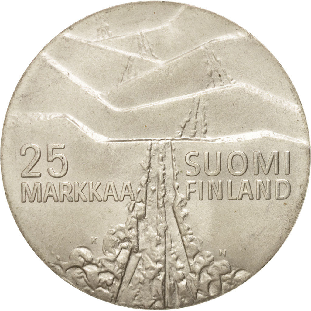 Finlandia, 25 Markkaa, 1978, SPL-, Argento, KM:56